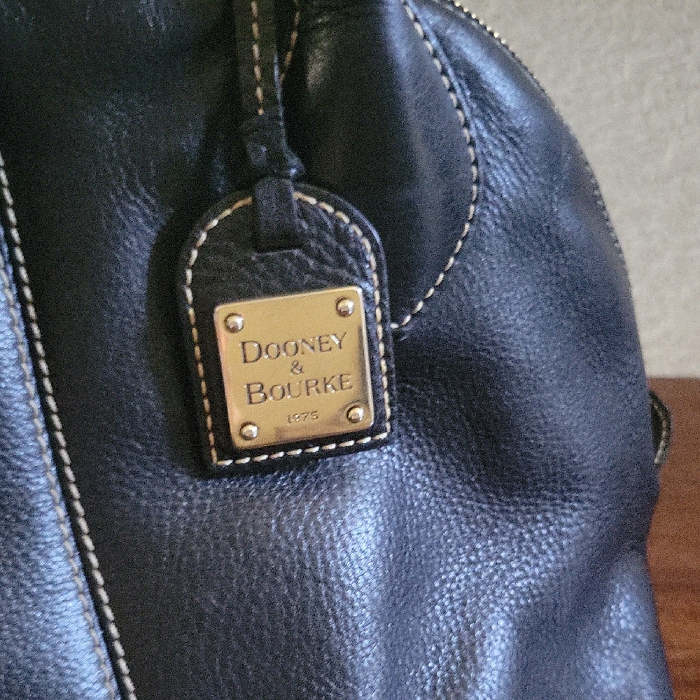 Dooney & Bourke Black Pebbled Leather Dome Shoulder Bag